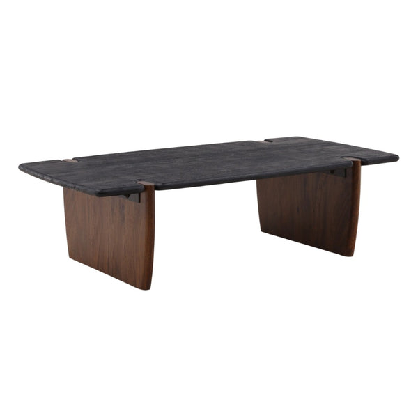 Karina Living Trinh Coffee Table - Solid Acacia Wood with Black & Natural Finish for Modern Living Spaces DOV16517-BLCK