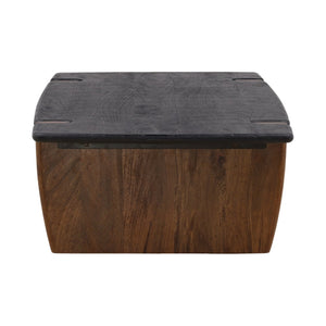 Karina Living Trinh Coffee Table - Solid Acacia Wood with Black & Natural Finish for Modern Living Spaces DOV16517-BLCK