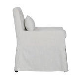 Dovetail Halsey Dining Chair Linen Blend Upholstery and Birch Wood Frame - Off White