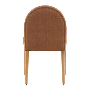 Karina Living Memphis Dining Chairs Set of 2 - Stylish Brown Chenille Upholstery with Solid Oak Frame for Comfort DOV18032-BRWN