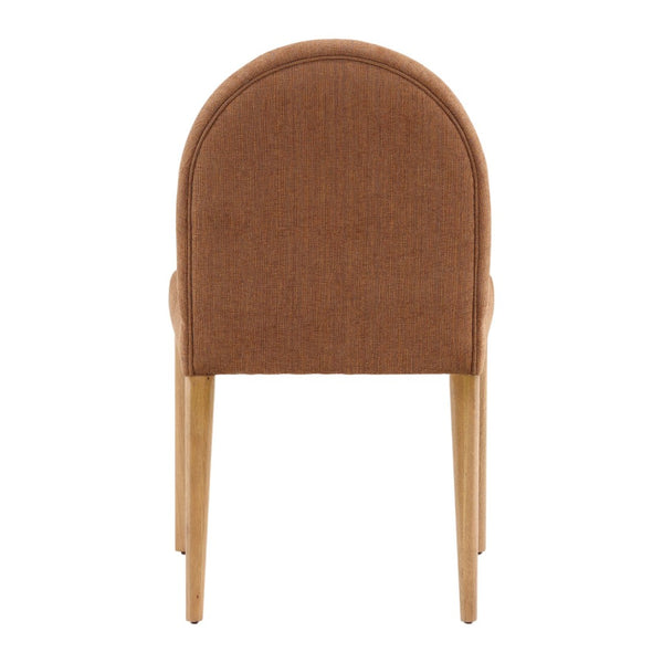 Karina Living Memphis Dining Chairs Set of 2 - Stylish Brown Chenille Upholstery with Solid Oak Frame for Comfort DOV18032-BRWN