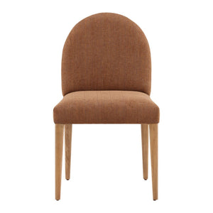Karina Living Memphis Dining Chairs Set of 2 - Stylish Brown Chenille Upholstery with Solid Oak Frame for Comfort DOV18032-BRWN