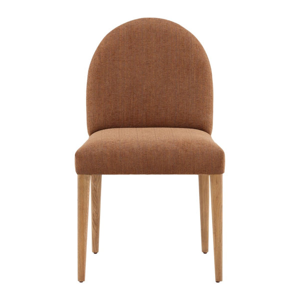 Karina Living Memphis Dining Chairs Set of 2 - Stylish Brown Chenille Upholstery with Solid Oak Frame for Comfort DOV18032-BRWN