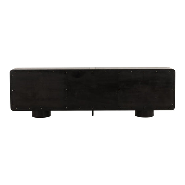 Karina Living Capella Sideboard Black - Modern Solid Rubberwood Storage for Dining & Living Spaces, 108" Long DOV18045-BLCK