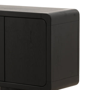 Karina Living Capella Sideboard Black - Modern Solid Rubberwood Storage for Dining & Living Spaces, 108" Long DOV18045-BLCK