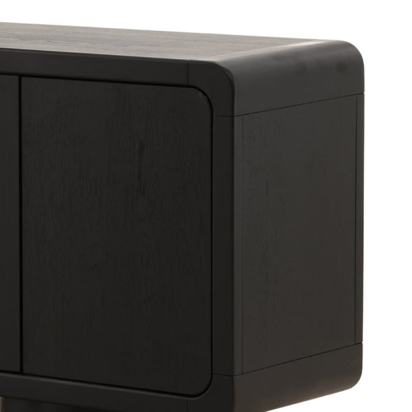 Karina Living Capella Sideboard Black - Modern Solid Rubberwood Storage for Dining & Living Spaces, 108" Long DOV18045-BLCK
