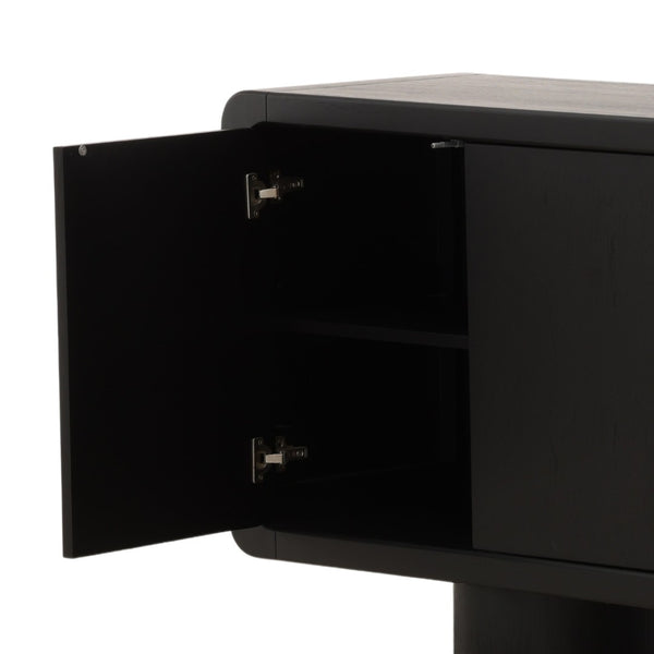 Karina Living Capella Sideboard Black - Modern Solid Rubberwood Storage for Dining & Living Spaces, 108" Long DOV18045-BLCK