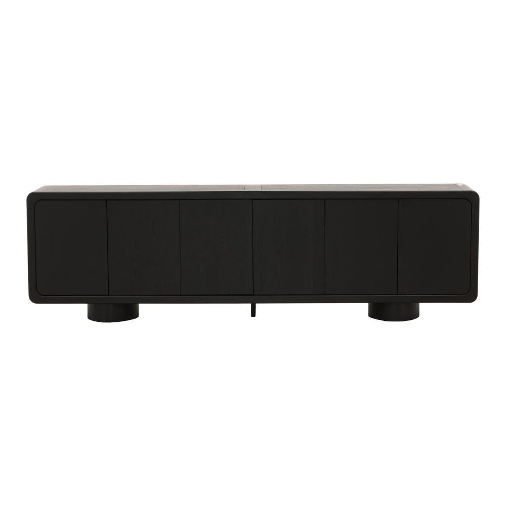 Karina Living Capella Sideboard Black - Modern Solid Rubberwood Storage for Dining & Living Spaces, 108" Long DOV18045-BLCK