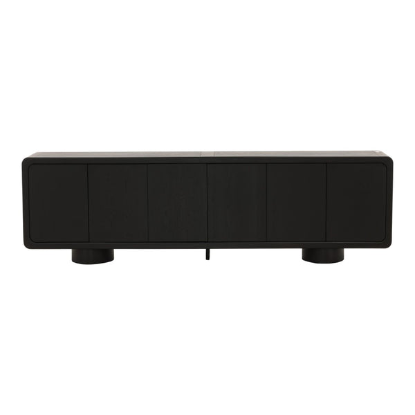 Karina Living Capella Sideboard Black - Modern Solid Rubberwood Storage for Dining & Living Spaces, 108" Long DOV18045-BLCK