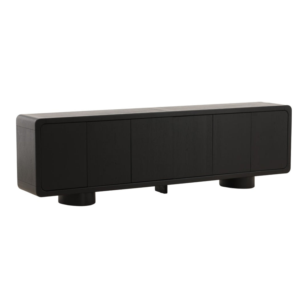 Karina Living Capella Sideboard Black - Modern Solid Rubberwood Storage for Dining & Living Spaces, 108" Long DOV18045-BLCK