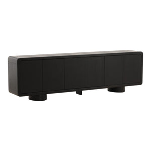 Karina Living Capella Sideboard Black - Modern Solid Rubberwood Storage for Dining & Living Spaces, 108" Long DOV18045-BLCK