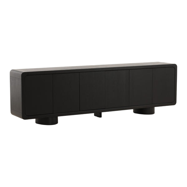 Karina Living Capella Sideboard Black - Modern Solid Rubberwood Storage for Dining & Living Spaces, 108" Long DOV18045-BLCK