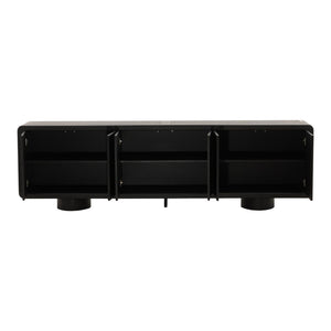Karina Living Capella Sideboard Black - Modern Solid Rubberwood Storage for Dining & Living Spaces, 108" Long DOV18045-BLCK