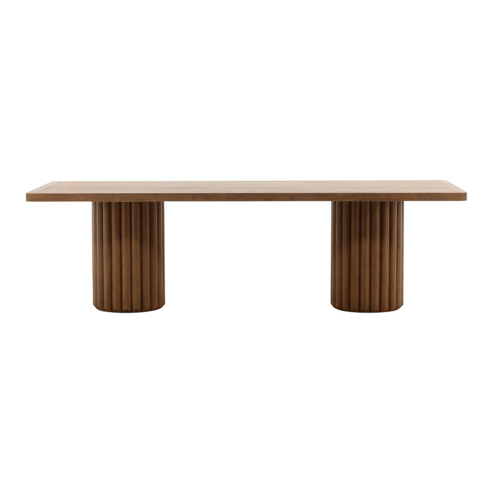 Karina Living Henley Dining Table in Dark Brown - Classic Solid Rubberwood Design for Stylish Dining Spaces DOV18048-DKBR