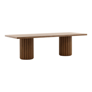 Karina Living Henley Dining Table in Dark Brown - Classic Solid Rubberwood Design for Stylish Dining Spaces DOV18048-DKBR