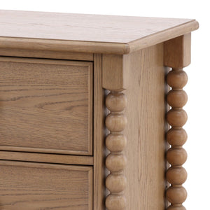 Karina Living Marcellina Nightstand - Contemporary Rubberwood Design with Generous Storage for Modern Bedrooms Natural DOV18111-NATL