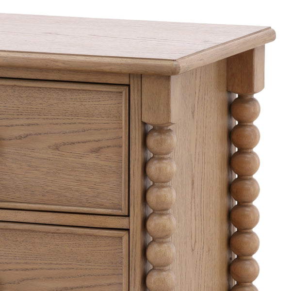 Karina Living Marcellina Nightstand - Contemporary Rubberwood Design with Generous Storage for Modern Bedrooms Natural DOV18111-NATL
