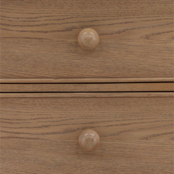 Karina Living Marcellina Nightstand - Contemporary Rubberwood Design with Generous Storage for Modern Bedrooms Natural DOV18111-NATL