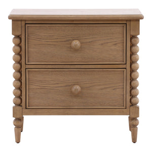 Karina Living Marcellina Nightstand - Contemporary Rubberwood Design with Generous Storage for Modern Bedrooms Natural DOV18111-NATL