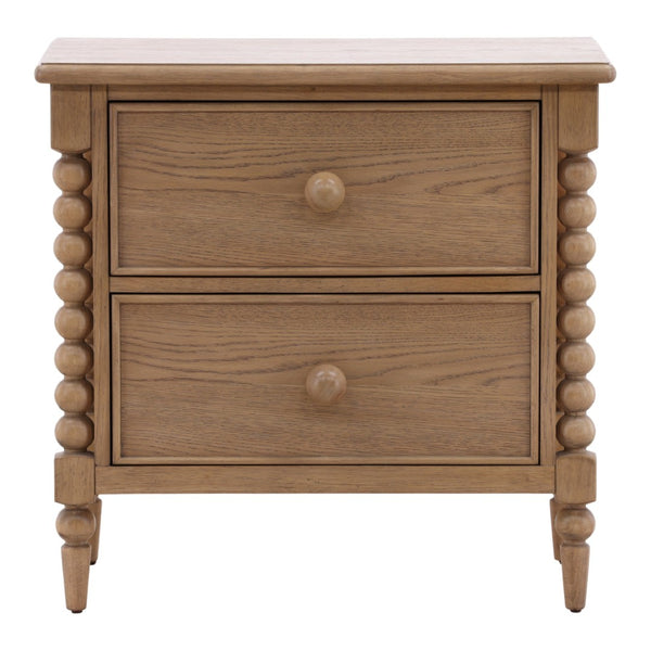 Karina Living Marcellina Nightstand - Contemporary Rubberwood Design with Generous Storage for Modern Bedrooms Natural DOV18111-NATL