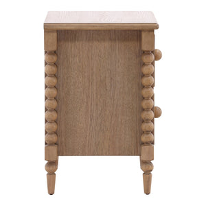 Karina Living Marcellina Nightstand - Contemporary Rubberwood Design with Generous Storage for Modern Bedrooms Natural DOV18111-NATL