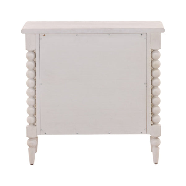 Karina Living Marcellina Nightstand - Contemporary Rubberwood Design with Generous Storage for Modern Bedrooms Whitewash DOV18111-WHTW