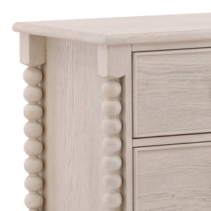 Karina Living Marcellina Nightstand - Contemporary Rubberwood Design with Generous Storage for Modern Bedrooms Whitewash DOV18111-WHTW