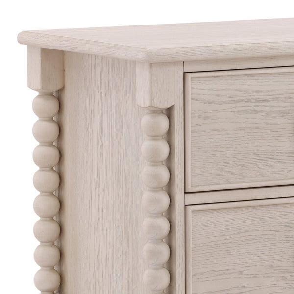 Karina Living Marcellina Nightstand - Contemporary Rubberwood Design with Generous Storage for Modern Bedrooms Whitewash DOV18111-WHTW