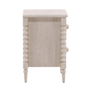 Karina Living Marcellina Nightstand - Contemporary Rubberwood Design with Generous Storage for Modern Bedrooms Whitewash DOV18111-WHTW