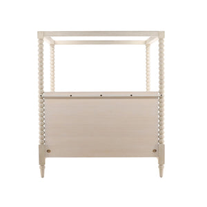 Karina Living Marcellina King Bed in Whitewash - Elegant Coastal Design, Solid Rubberwood, Timeless Style & Durability DOV18113EK-WHTW