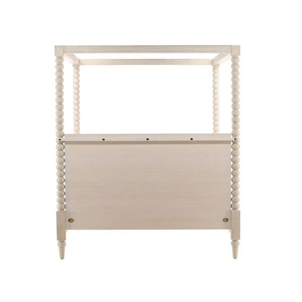 Karina Living Marcellina King Bed in Whitewash - Elegant Coastal Design, Solid Rubberwood, Timeless Style & Durability DOV18113EK-WHTW
