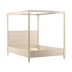 Karina Living Marcellina King Bed in Whitewash - Elegant Coastal Design, Solid Rubberwood, Timeless Style & Durability DOV18113EK-WHTW