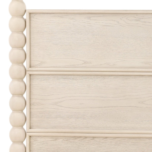Karina Living Marcellina King Bed in Whitewash - Elegant Coastal Design, Solid Rubberwood, Timeless Style & Durability DOV18113EK-WHTW