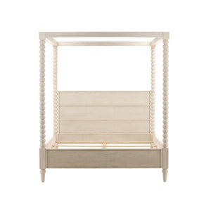 Karina Living Marcellina King Bed in Whitewash - Elegant Coastal Design, Solid Rubberwood, Timeless Style & Durability DOV18113EK-WHTW