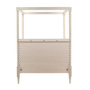 Karina Living Marcellina Queen Bed in Whitewash – Timeless Elegance with Sturdy Design & Coastal Aesthetic Charm DOV18113Q-WHTW