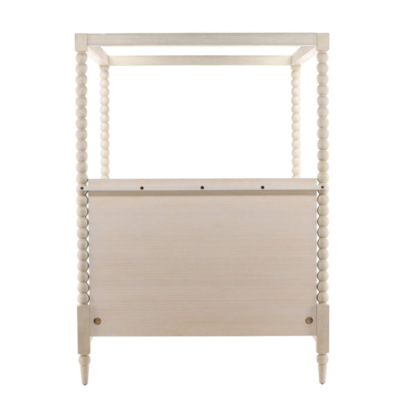 Karina Living Marcellina Queen Bed in Whitewash – Timeless Elegance with Sturdy Design & Coastal Aesthetic Charm DOV18113Q-WHTW
