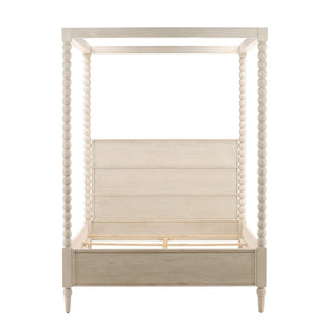 Karina Living Marcellina Queen Bed in Whitewash – Timeless Elegance with Sturdy Design & Coastal Aesthetic Charm DOV18113Q-WHTW