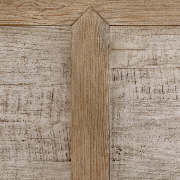 Dovetail Roux Bed East King Light Warm Wash Light and Grey Warm Wash Finish Solid Pine Wood and Pine Veneer DOV18161EK-LTWW