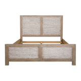 Dovetail Roux Bed East King Light Warm Wash Light and Grey Warm Wash Finish Solid Pine Wood and Pine Veneer DOV18161EK-LTWW