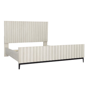 Dovetail Silvia Bed East King Light Grey Light Grey Wash Rubber Wood and Oak Veneer DOV18166EK-LTGY