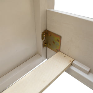 Dovetail Silvia Bed East King Light Grey Light Grey Wash Rubber Wood and Oak Veneer DOV18166EK-LTGY