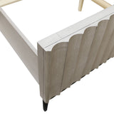 Dovetail Silvia Bed Rubber Wood and Oak Veneer - Light Grey Wash 