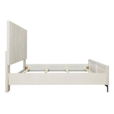 Dovetail Silvia Bed Rubber Wood and Oak Veneer - Light Grey Wash 