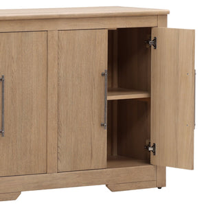 Karina Living Delacruz Mid-Century Sideboard 80.3" - Natural Wood Finish, Spacious Storage & Timeless Design DOV18168-NATL-80