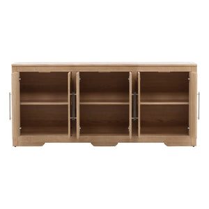 Karina Living Delacruz Mid-Century Sideboard 80.3" - Natural Wood Finish, Spacious Storage & Timeless Design DOV18168-NATL-80