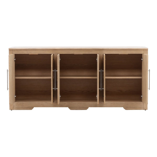 Karina Living Delacruz Mid-Century Sideboard 80.3" - Natural Wood Finish, Spacious Storage & Timeless Design DOV18168-NATL-80