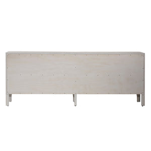 Dovetail Maiya Side Board Light Grey Light Grey Wash Rubber Wood and Oak Veneer DOV18169-LTGY