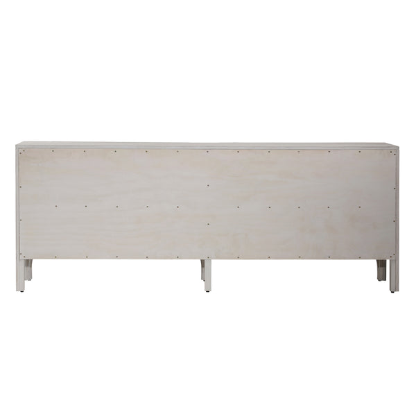 Dovetail Maiya Side Board Light Grey Light Grey Wash Rubber Wood and Oak Veneer DOV18169-LTGY