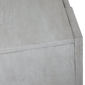 Dovetail Maiya Side Board Light Grey Light Grey Wash Rubber Wood and Oak Veneer DOV18169-LTGY