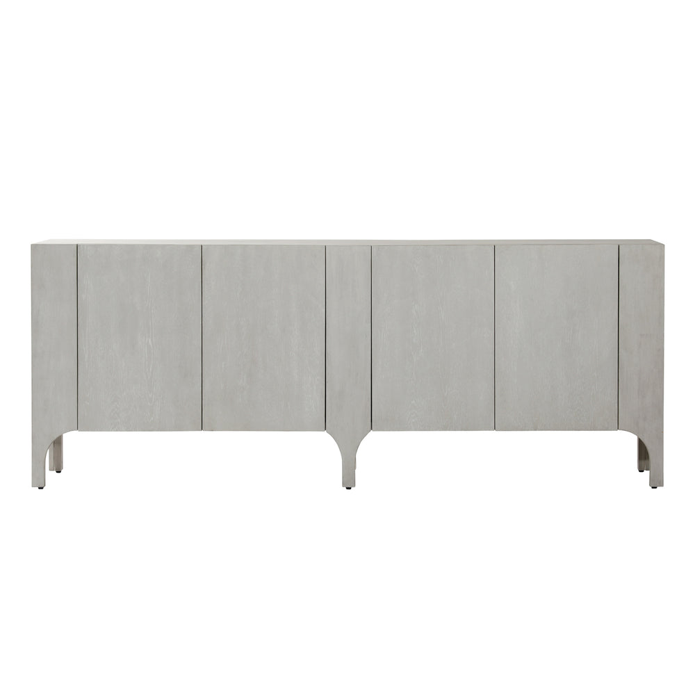 Dovetail Maiya Side Board Light Grey Light Grey Wash Rubber Wood and Oak Veneer DOV18169-LTGY
